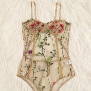 Floral body suit